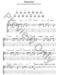 Hanuman Guitar and Fretted sheet music cover